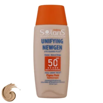 تصویر  فلوئید ضدآفتاب رنگی آردن سولاریس +SPF50 مدل Unifying Newgen مناسب انواع پوست، حجم 75 میلی‌لیتر