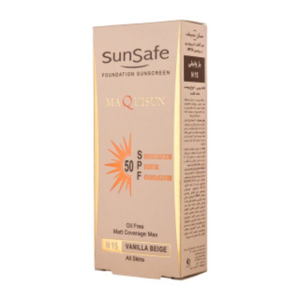 تصویر  ضد آفتاب سان سیف کرم پودری و پرایمری مکیسان با SPF50 رنگی حجم 40g