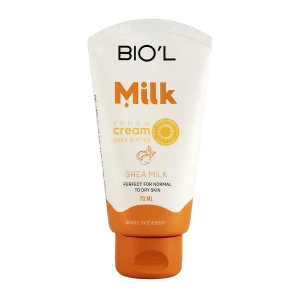 تصویر  کرم مرطوب کننده بیول مدل Shea Milk حاوی پروتئین شیر و شی باتر حجم 70 میلی لیتر