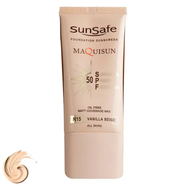 تصویر  فلوئید ضد آفتاب SPF50فاقد چربی  MAQUISUN سان سیف